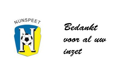 Bedankt voor al uw inzet