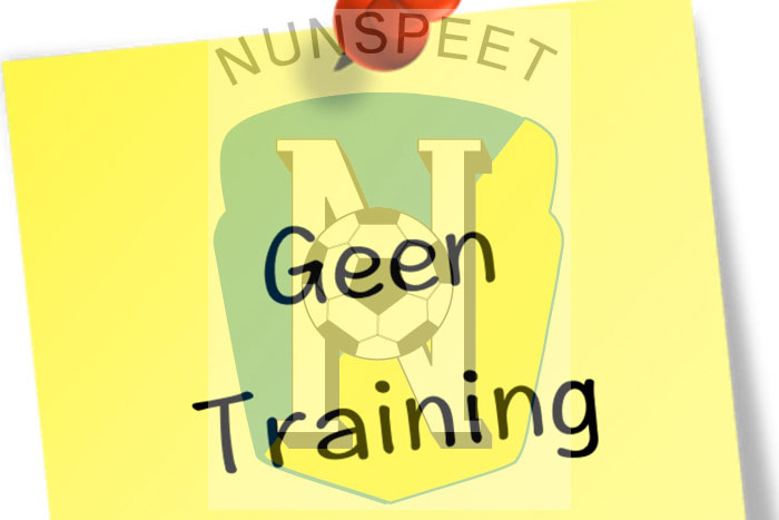 Maandag 9 juni geen trainingen