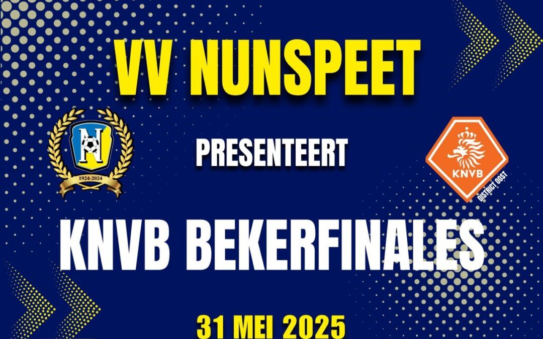 vv Nunspeet presenteert de KNVB District Oost Bekerfinales