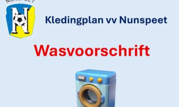 Wasvoorschrift kledingplan vv Nunspeet