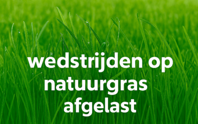 Thuiswedstrijden op natuurgras afgelast