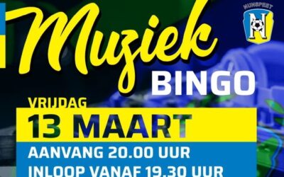 Vrijdag 13 maart a.s. Muziekbingo