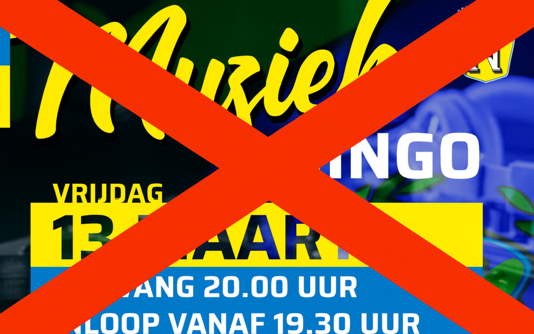 Muziekbingo afgelast