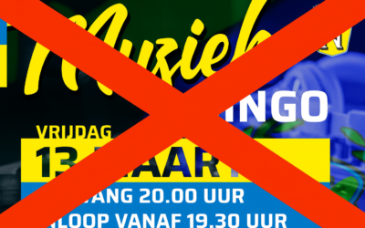 Muziekbingo afgelast