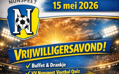 Uitnodiging Vrijwilligersavond vv Nunspeet