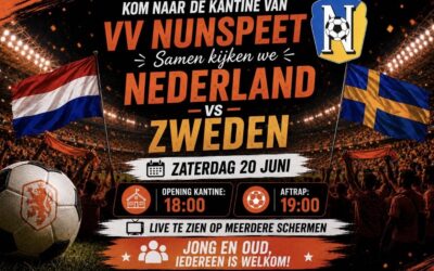 A.s. zaterdag Oranje kijken in het clubhuis